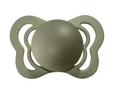 2 Chupetes BIBS Couture Vanilla/Olive Silicona