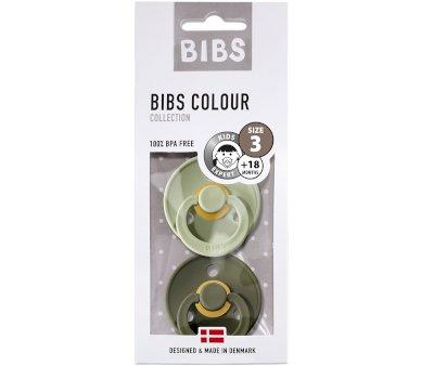 2 Chupetes BIBS Colour Round Sage/Hunter Green