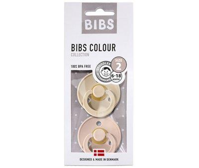 2 Chupetes BIBS Colour Round Blush/Ivory