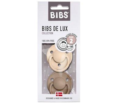 2 Chupetes BIBS De Lux Vanilla/Dark Oak