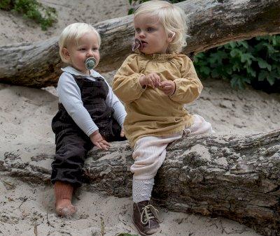 2 Chupetes BIBS De Lux Vanilla/Dark Oak