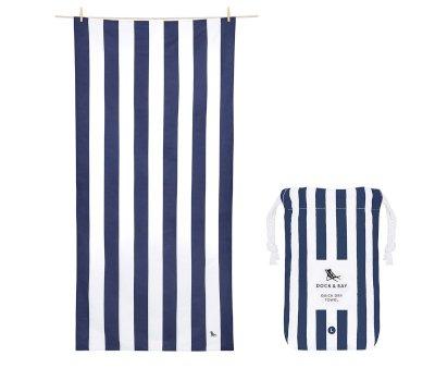 Telo Spiaggia Large Microfibra Cabana Navy Personalizzabile