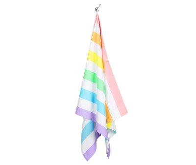 Telo Spiaggia Large Microfibra Summer Rainbow Pastello Personalizzabile