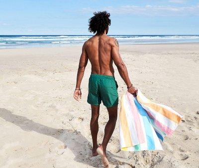 Telo Spiaggia Large Microfibra Summer Rainbow Pastello Personalizzabile