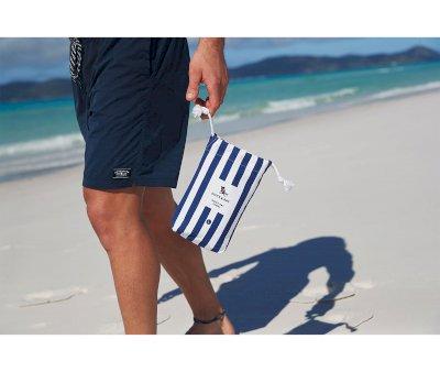 Telo Spiaggia Large Microfibra Cabana Navy Personalizzabile