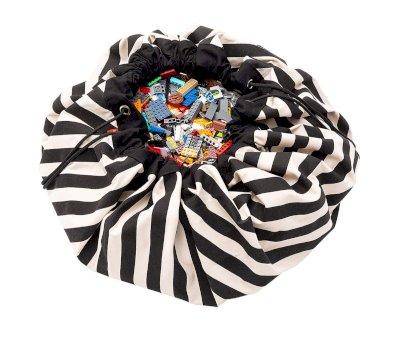Reversible Sack Play & Go Stripes Black