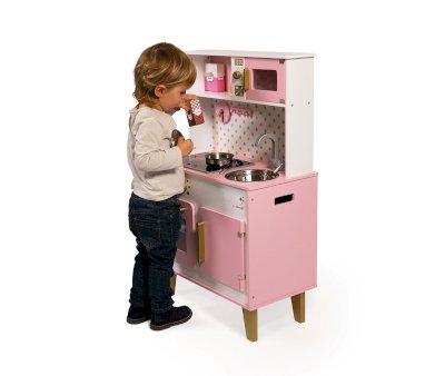 Cuisine Macaron en bois Janod Rose