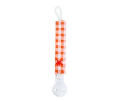 Sujetachupetes Personalizado Vichy Star Naranja