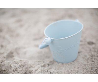 Cubo de Playa de Silicona Azul Pastel