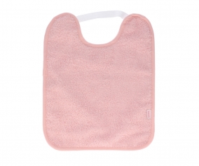 Babete Toalha Plastificado com elstico Rosa Claro