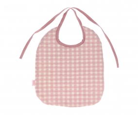 Babero Vichy Rosa Personalizable