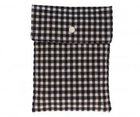 Sac pour couches Vichy Noir Personnalisable Noir Vichy