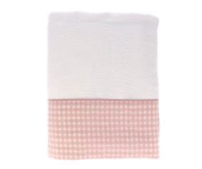 Toalla de Bao Vichy Rosa Personalizable