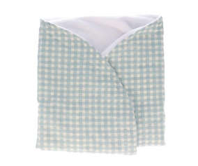 Couverture d'emmaillotage  Vichy Verte Personnalisable