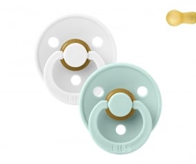 2 Sucettes BIBS Colours White/Mint