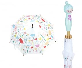 Parapluie Suzy Ultman  fleurs vertes