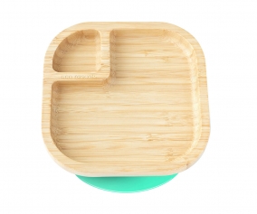 Plato Bamb Clsico con Ventosa Verde