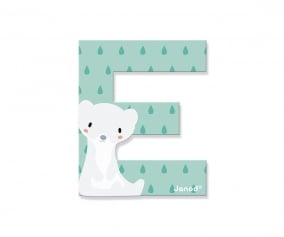 Lettre en bois pur E