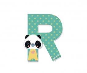 Lettre en bois pur R