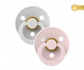 2 Sucettes BIBS Couleurs Haze/Blossom
