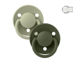 2 Sucettes BIBS De Lux  Sage/Hunter Green Silicone