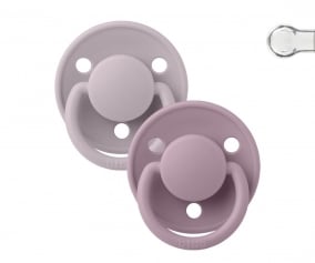 2 sucettes BIBS De Lux Dusky Lilas/heather Silicone