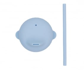 Tampa Sippie Silicone para copo  Azul Pastel