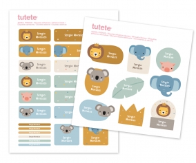 29 Pegatinas para Objetos Animal Friends
