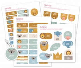 Pack Combinado Termo y Pegatinas Animal Friends