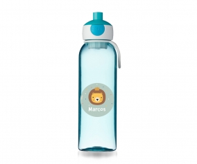 Botella Campus Pop-Up Personalizada Turquesa 500ml Animal Friends
