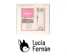 Sello Personalizado Ciervo + Cinta Blanca para Ropa Oscura