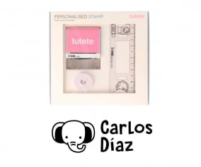 Sello Personalizado Elefante + Cinta Blanca para Ropa Oscura