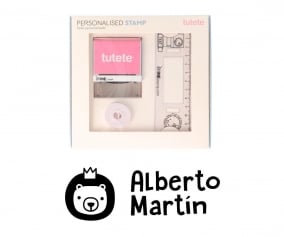 Sello Personalizado Len Corona + Cinta Blanca para Ropa Oscura
