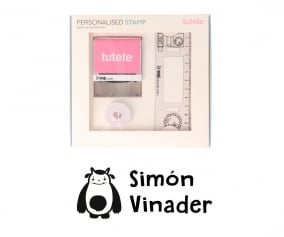 Sello Personalizado Monstruo 1 + Cinta Blanca para Ropa Oscura