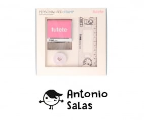 Sello Personalizado Monstruo 2 + Cinta Blanca para Ropa Oscura