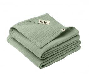 2 lingettes en mousseline BIBS Sage
