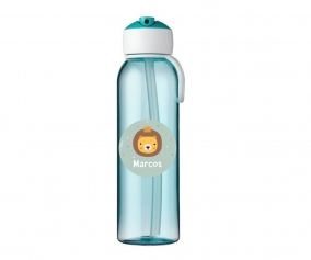 Botella Campus Flip-Up Personaliza Turquesa 500ml Animal Friends