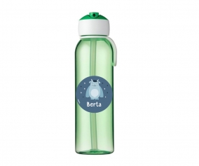 Botella Campus Flip-Up Personalizado Verde 500ml Little Monster