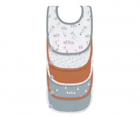 Pack 5 Bavagli Impermeabili Tiny Farmer Blue