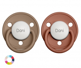 Succhietti Personalizzati BIBS de Lux Dark Oak-Woodchuck