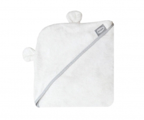 Serviette tablier - Cape de bain pour bb en bambou blanc