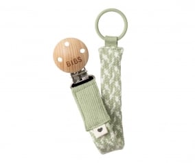 Chupetero BIBS Trenzado Sage/Ivory