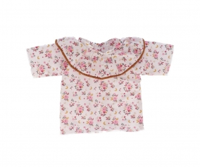 Camisa fofa com babado Boneca floral Fledi