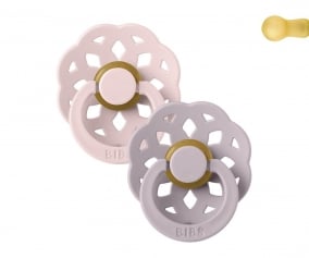 2 Sucettes BIBS Boheme Blossom/Dusky Lilas