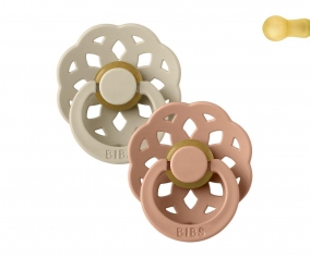 2 sucettes Bibs Bohme Vanille/Pche