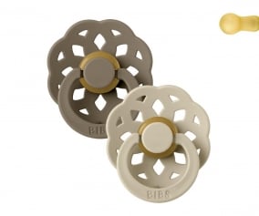 2 Sucettes BIBS Bohme Vanille/Chne Fonc