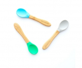 3 Cucharas Bamb Azul Verde Gris