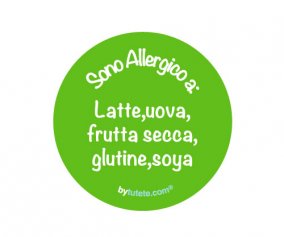 1 Distintivo Verde Personalizzato Sono Allergico a: