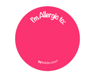 1 Distintivo Rosa Personalizzato I'm Allergic to: