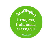 1 Distintivo Verde Personalizzato Sono Allergico a: